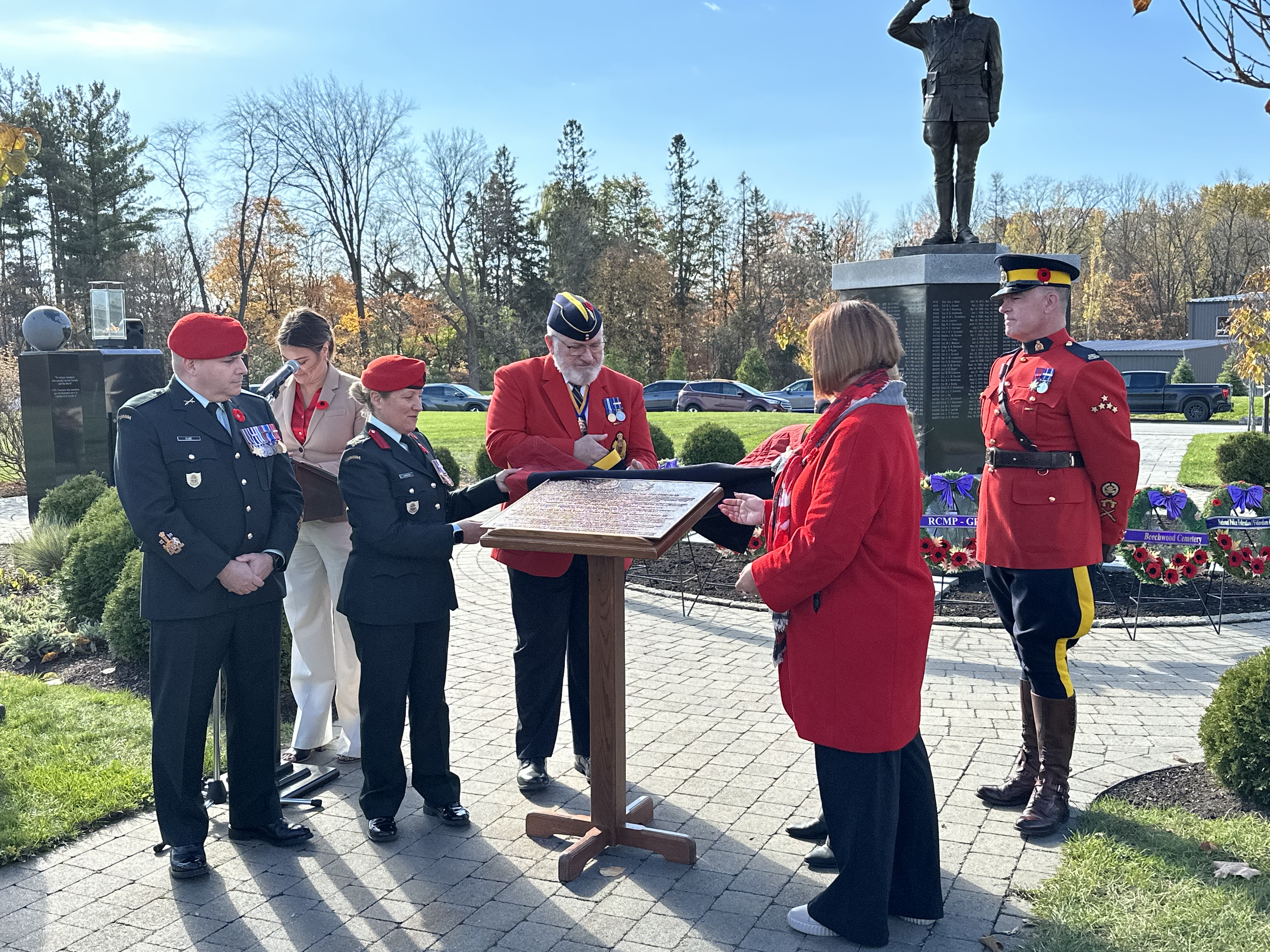 Unveiling of RCMP South African War Plaque