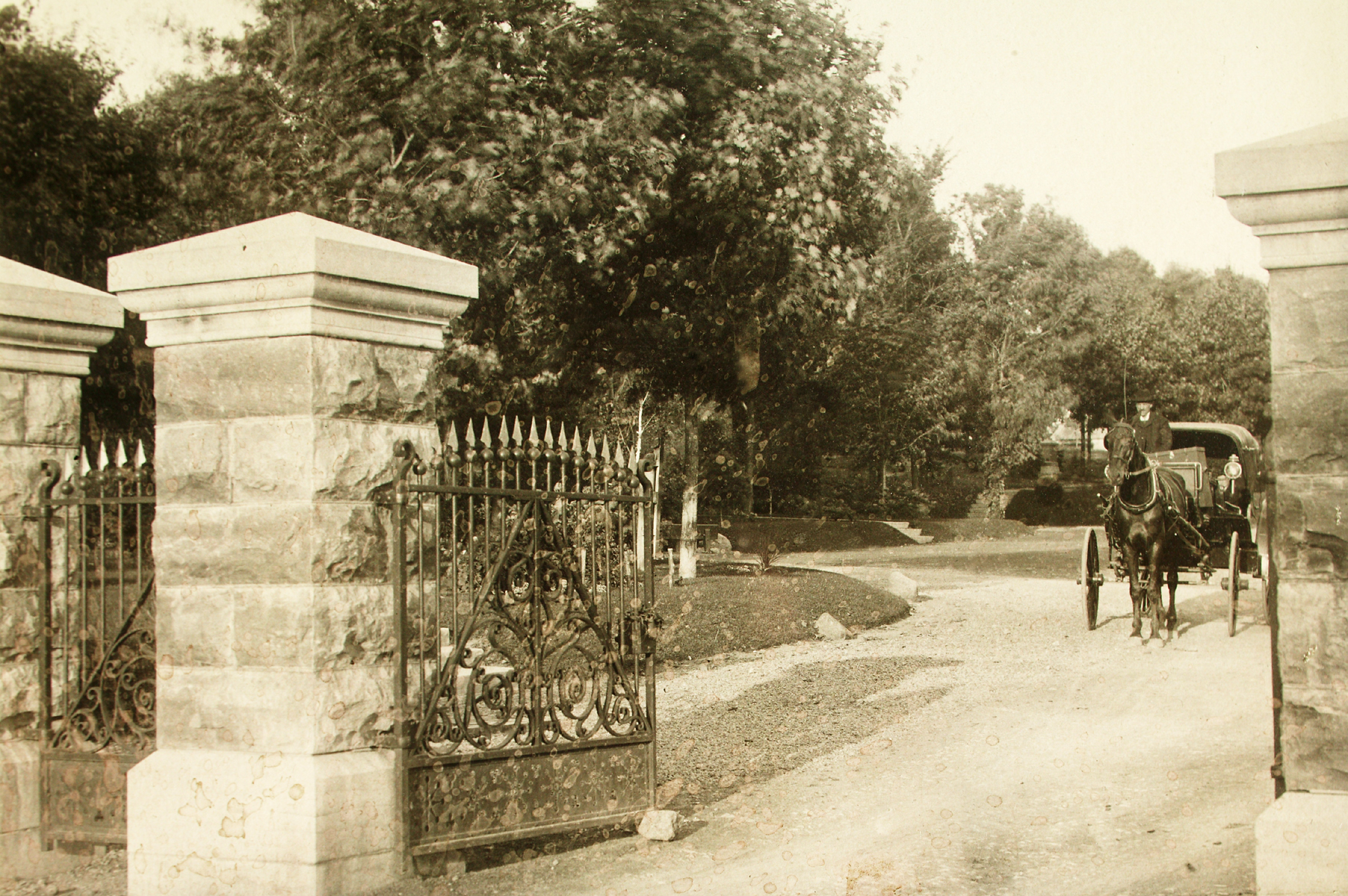 Old cemetery gates