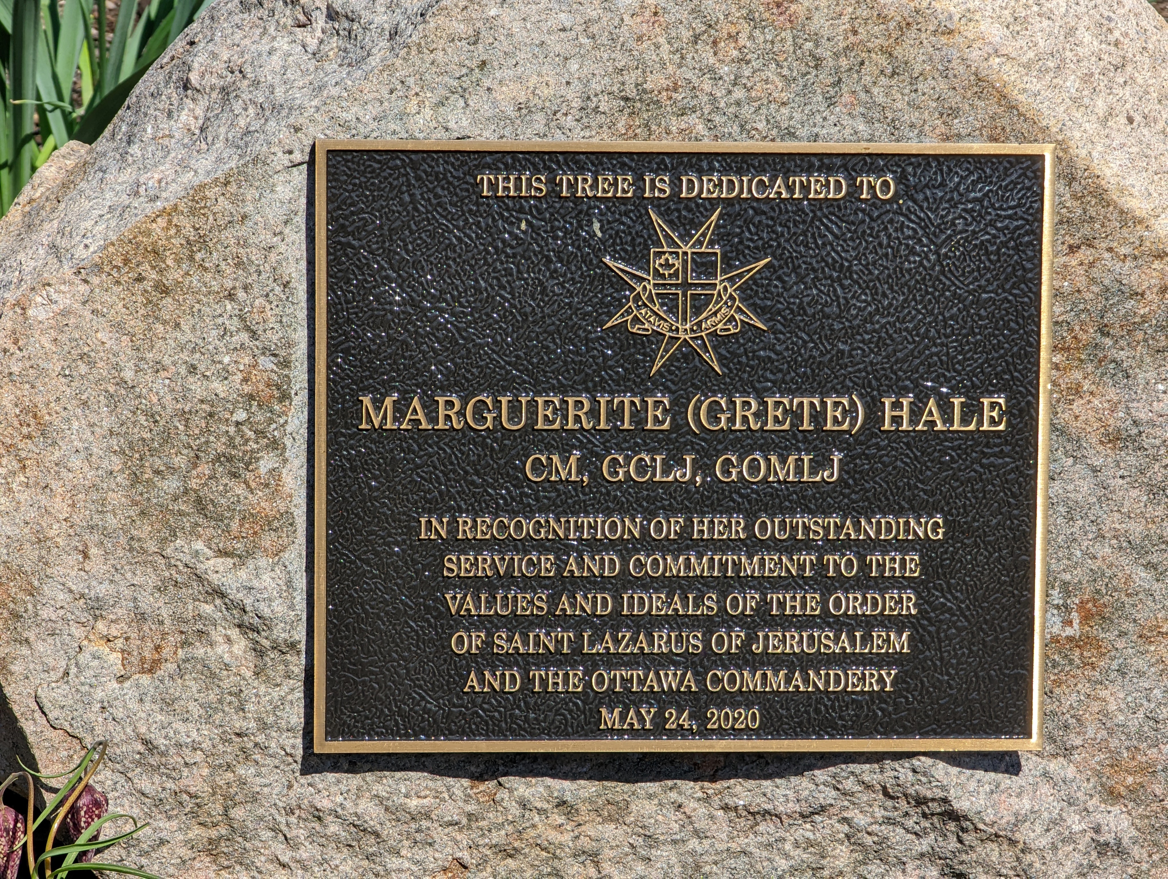 grete hale plaque