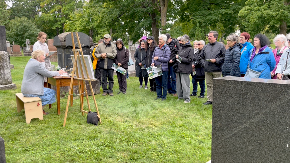 Beachwood Cemetery held it's annual historical tour Sunday, offering visitors a chance to connect with the past through a living library. (Shaun Vardon/ CTV News Ottawa)