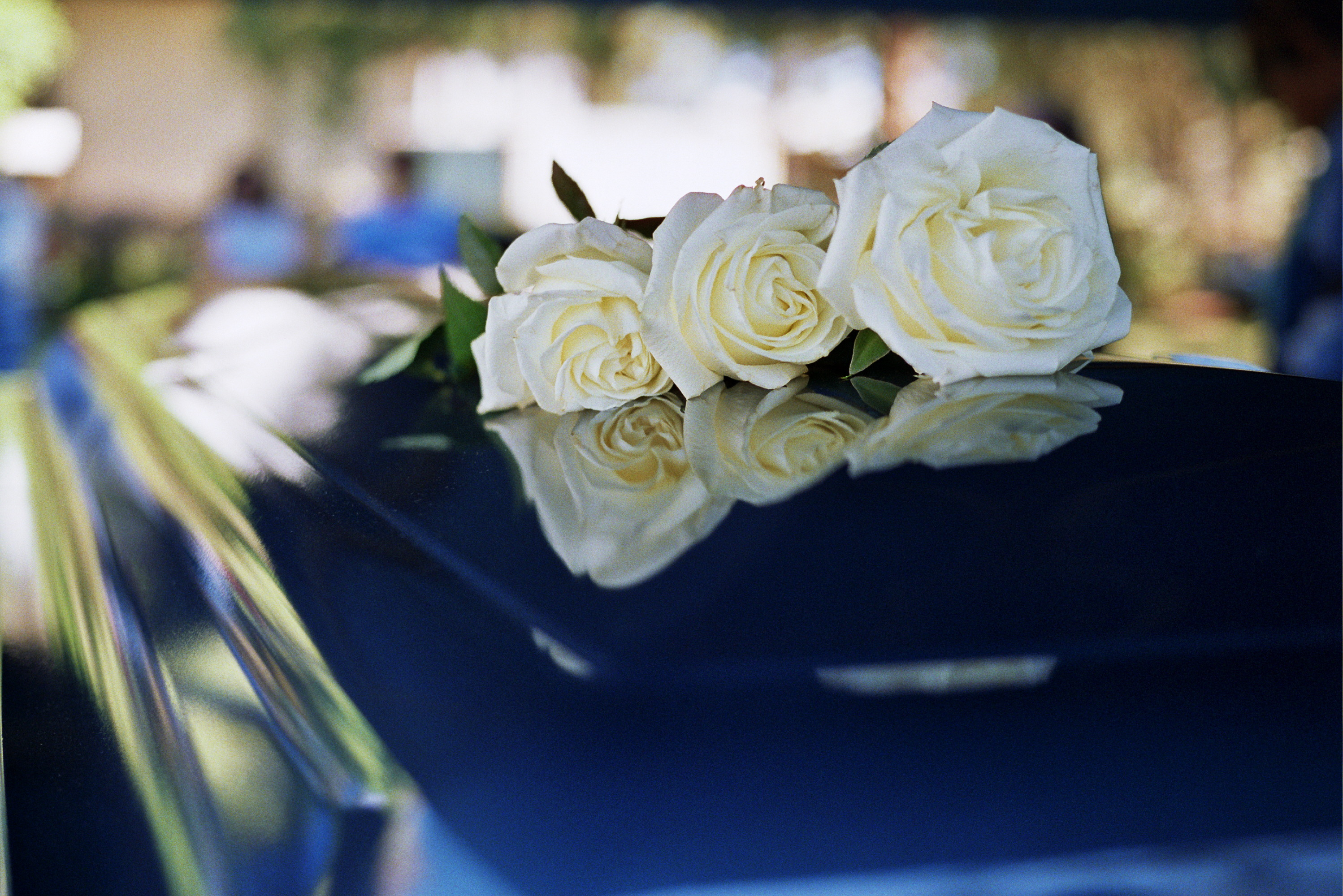 closed funeral casket