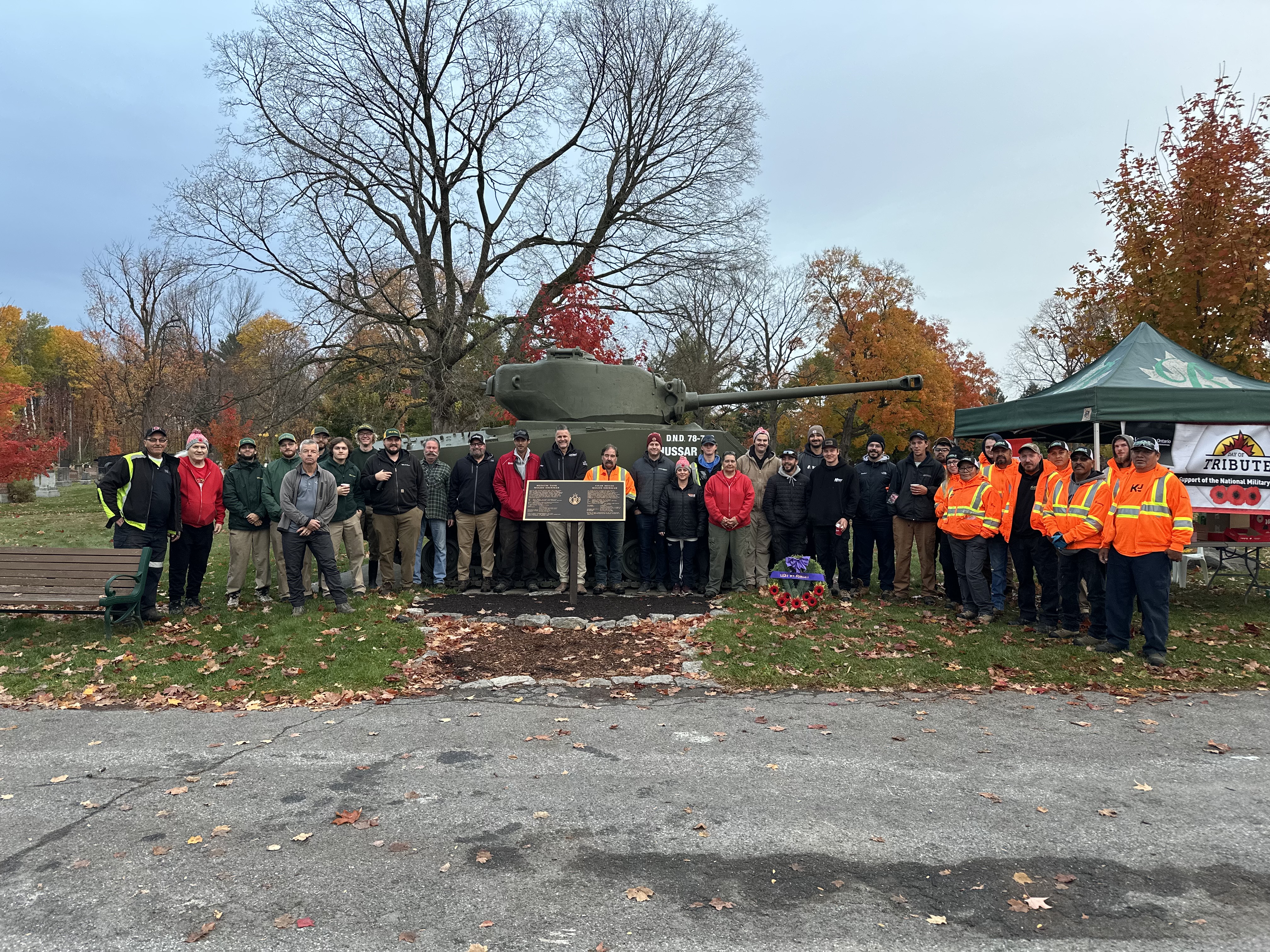 Group photo of the members of the national day of tribute