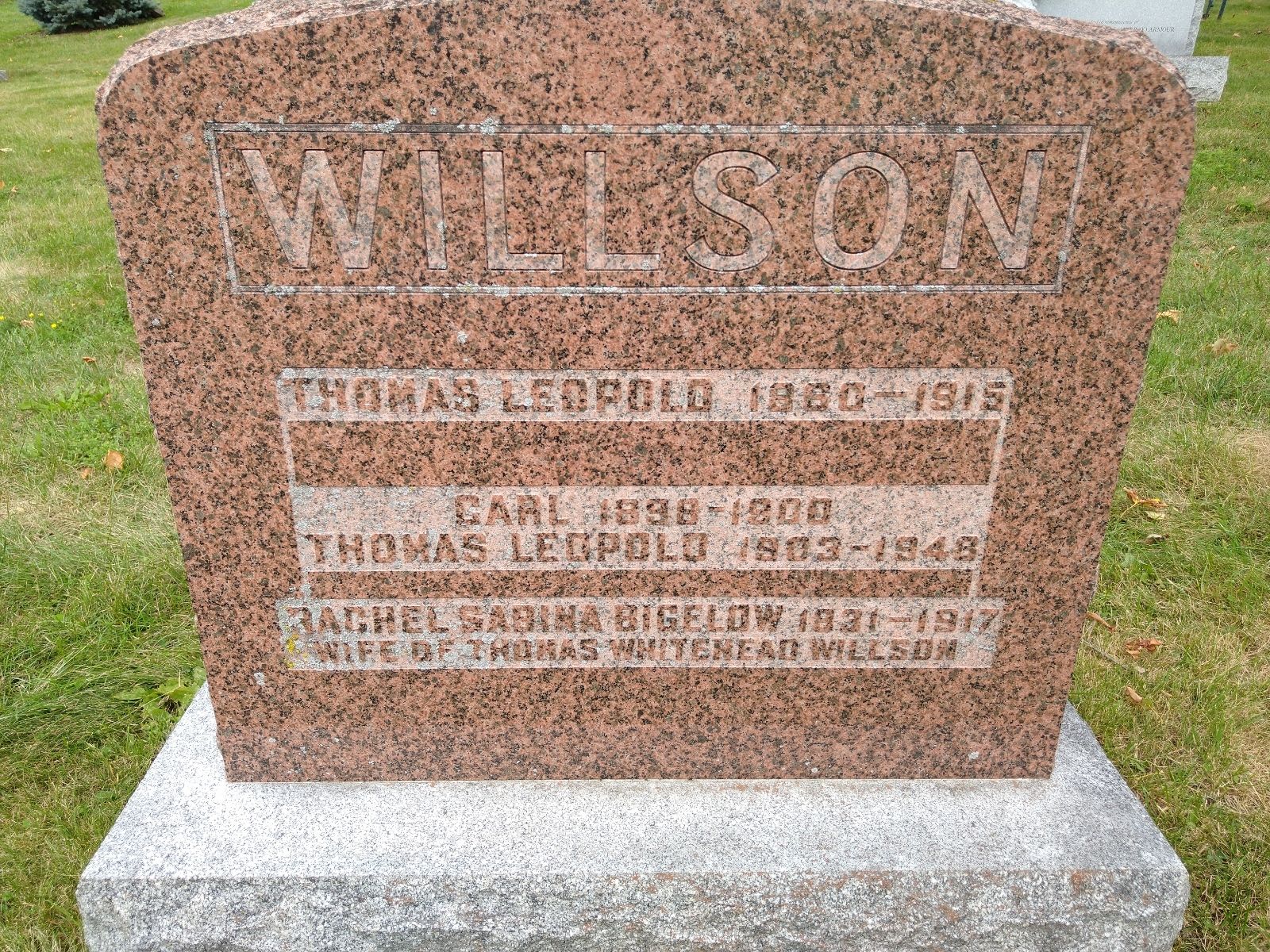 Willson Family monument
