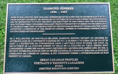 Diamond Jenness plaque