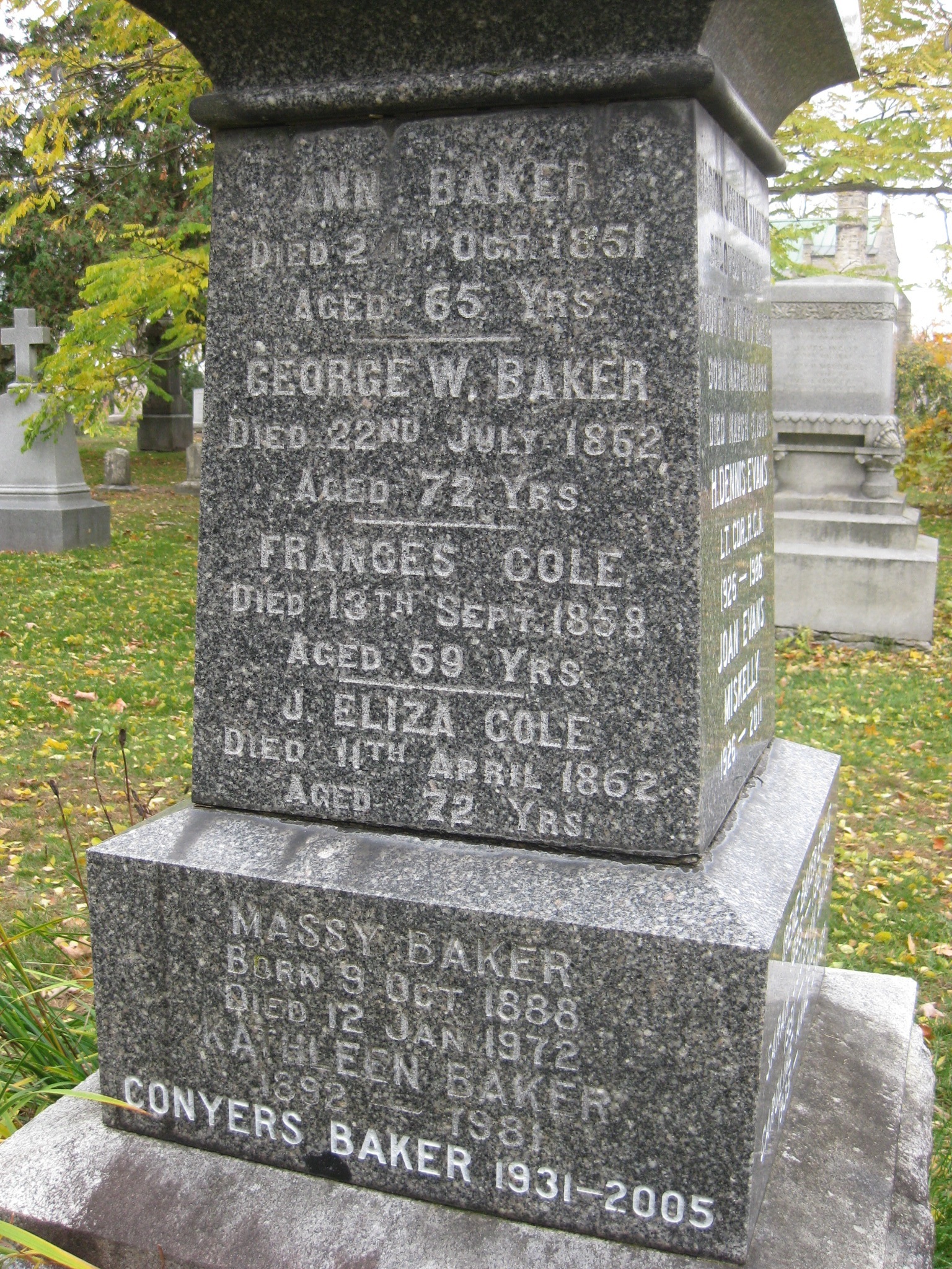 George Baker modern monument
