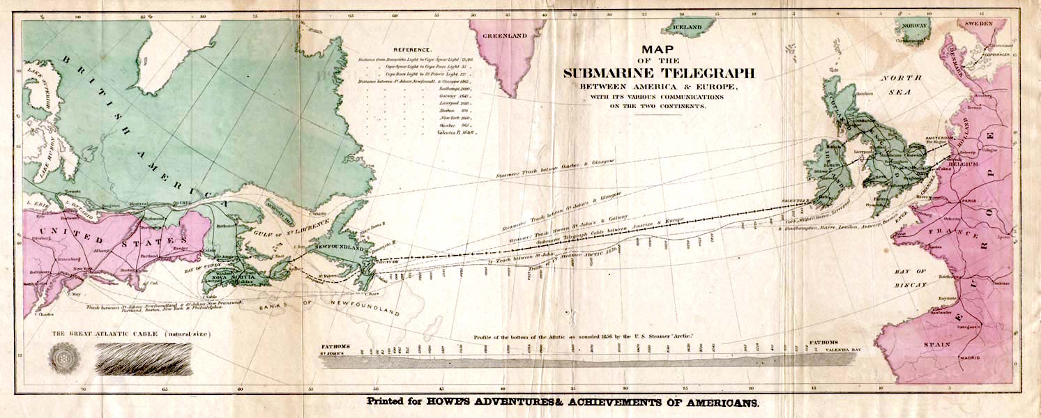 map of the first cables