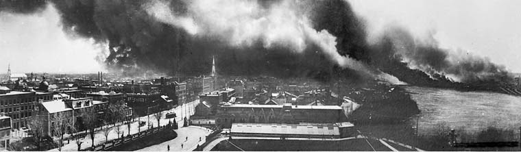View of the 1900 ottawa hull fire