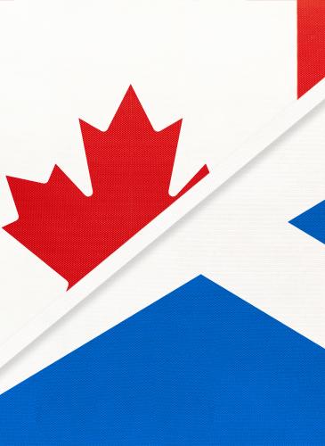 Canadian and Scottish Flags