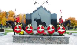 rcmp with wreaths
