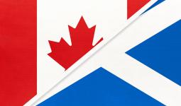Canadian and Scottish Flags