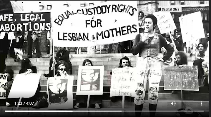 * Photo Credit: Marie Robertson at the Supreme Court Building in March of 1975 as part of International Women’s Day festivities. Speaker's personal collection.