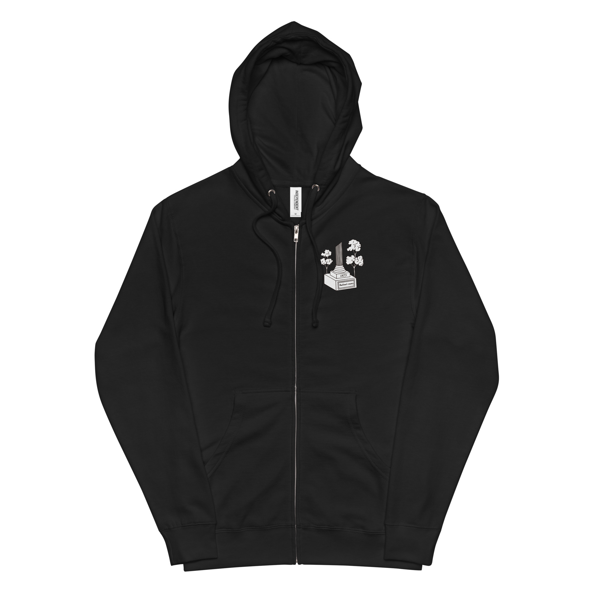 Unisex fleece zip up hoodie